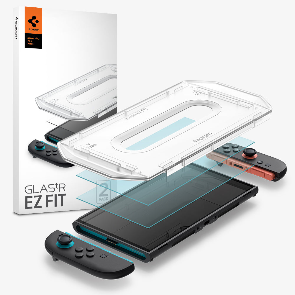 Spigen Nintendo Switch 2 Glas.tR EZ Fit (2P)-玻璃保護貼(含快貼板)