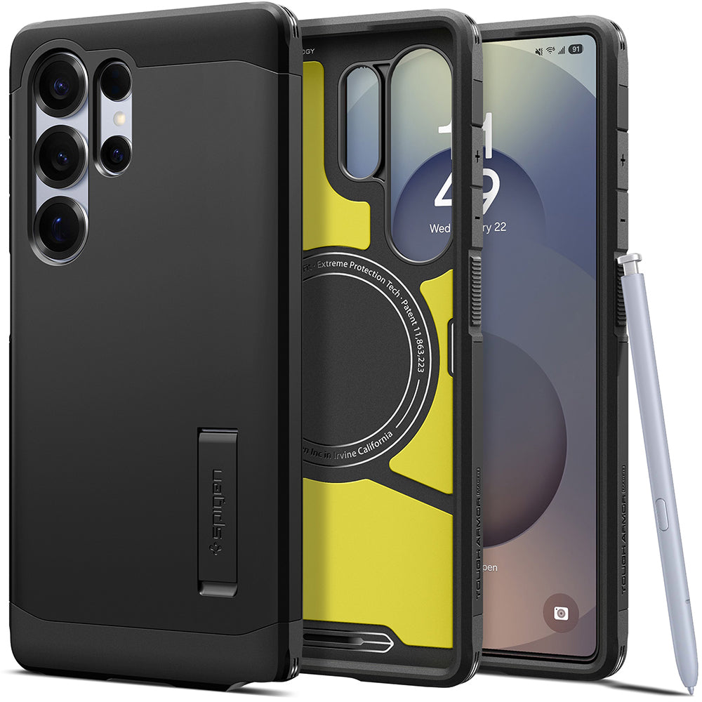 Spigen Galaxy S25 Ultra (6.9吋) Tough Armor MagFit-磁吸軍規防摔保護殼(黑/銅灰)