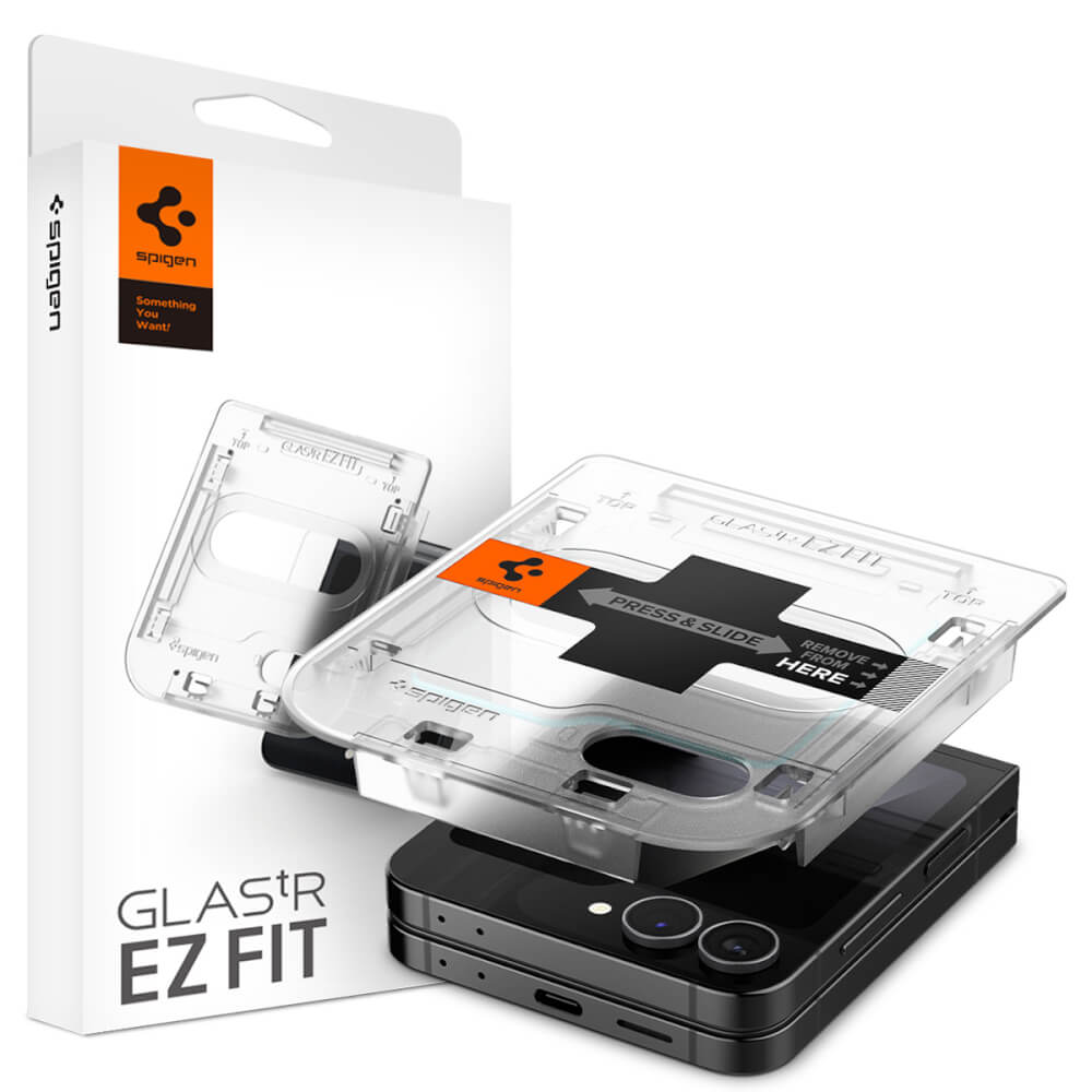 Spigen Galaxy Z Flip7 FE / Flip6 / Flip5 Glas.tR EZ Fit (2P)-玻璃保護貼(含快貼板)