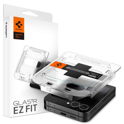 Spigen Galaxy Z Flip7 FE / Flip6 / Flip5 Glas.tR EZ Fit (2P)-玻璃保護貼(含快貼板)