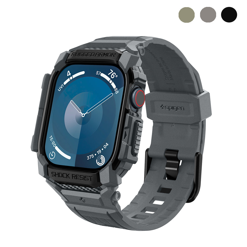 Spigen Apple Watch 11 / 10 (46mm) Rugged Armor Pro-防摔保護殼專業版(錶帶一體成型)
