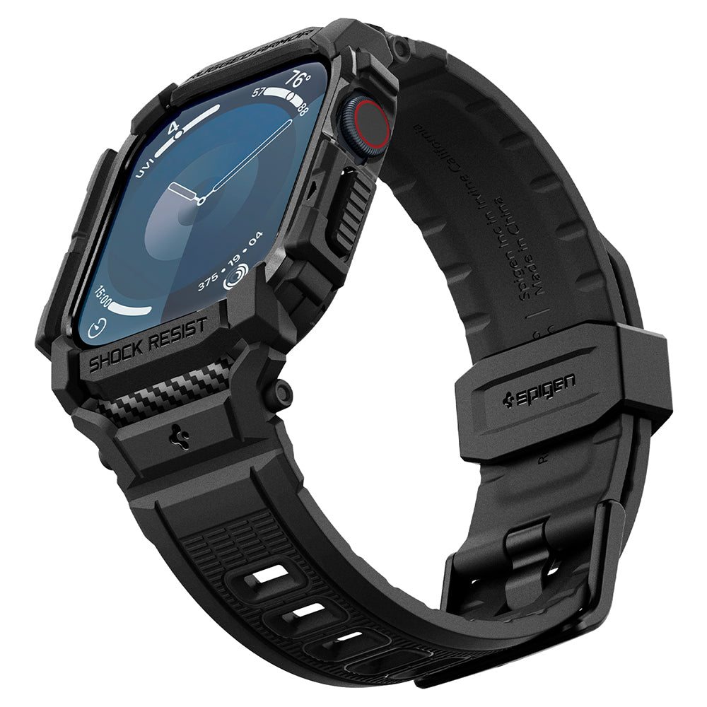 Spigen Apple Watch 11 / 10 (46mm) Rugged Armor Pro-防摔保護殼專業版(錶帶一體成型)