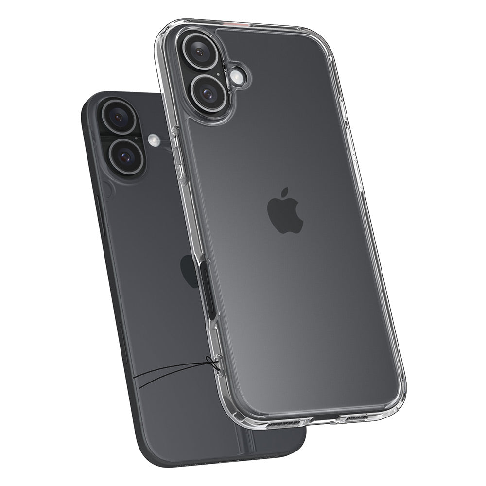 Spigen iPhone 16 (6.1吋) Ultra Hybrid-防摔保護殼(晶透/黑)(有掛繩孔)