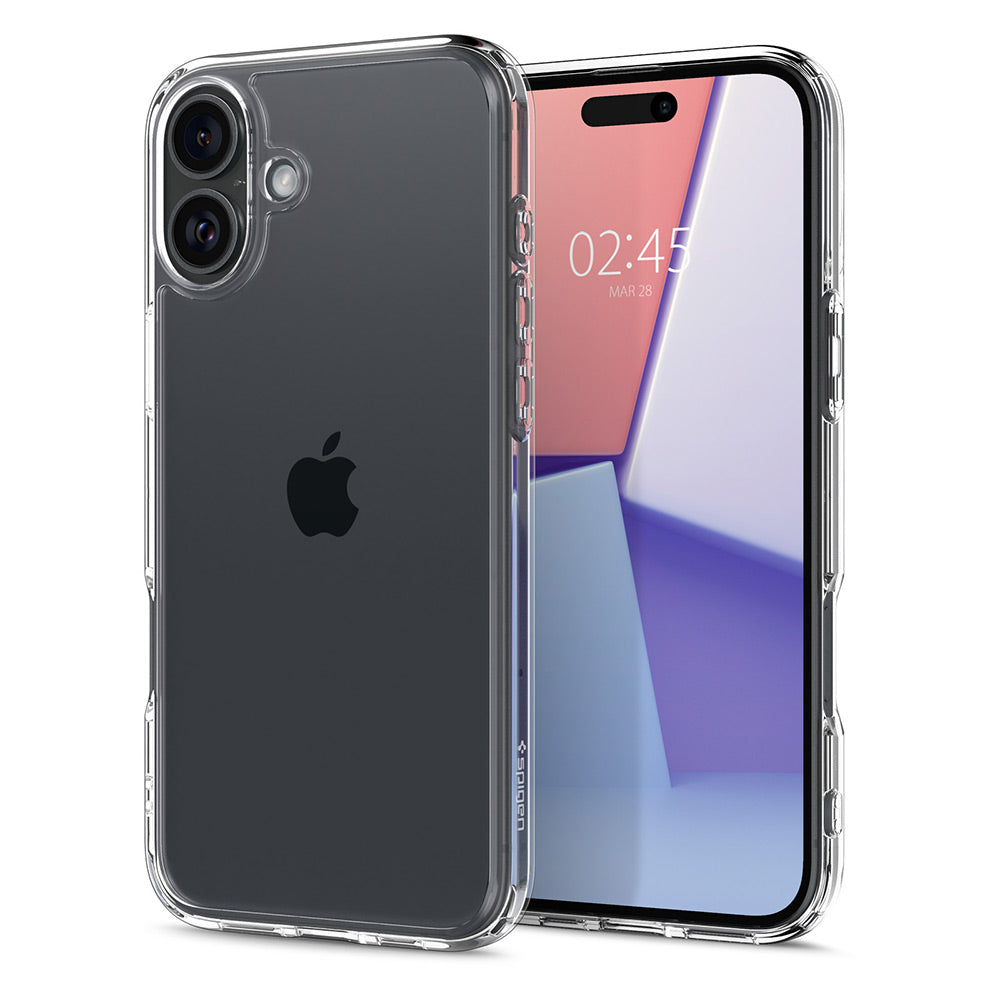 Spigen iPhone 16 (6.1吋) Ultra Hybrid-防摔保護殼(晶透/黑)(有掛繩孔)