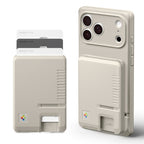 Spigen iPhone Classic LS Mag Fit Wallet with Magsafe Stone-磁吸復古卡套(經典米色)