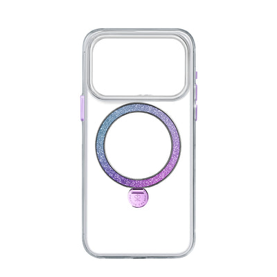 PYNANA iPhone 17 Pro Dancing Circle Magsafe-水晶磁圈支架保護殼(紫)