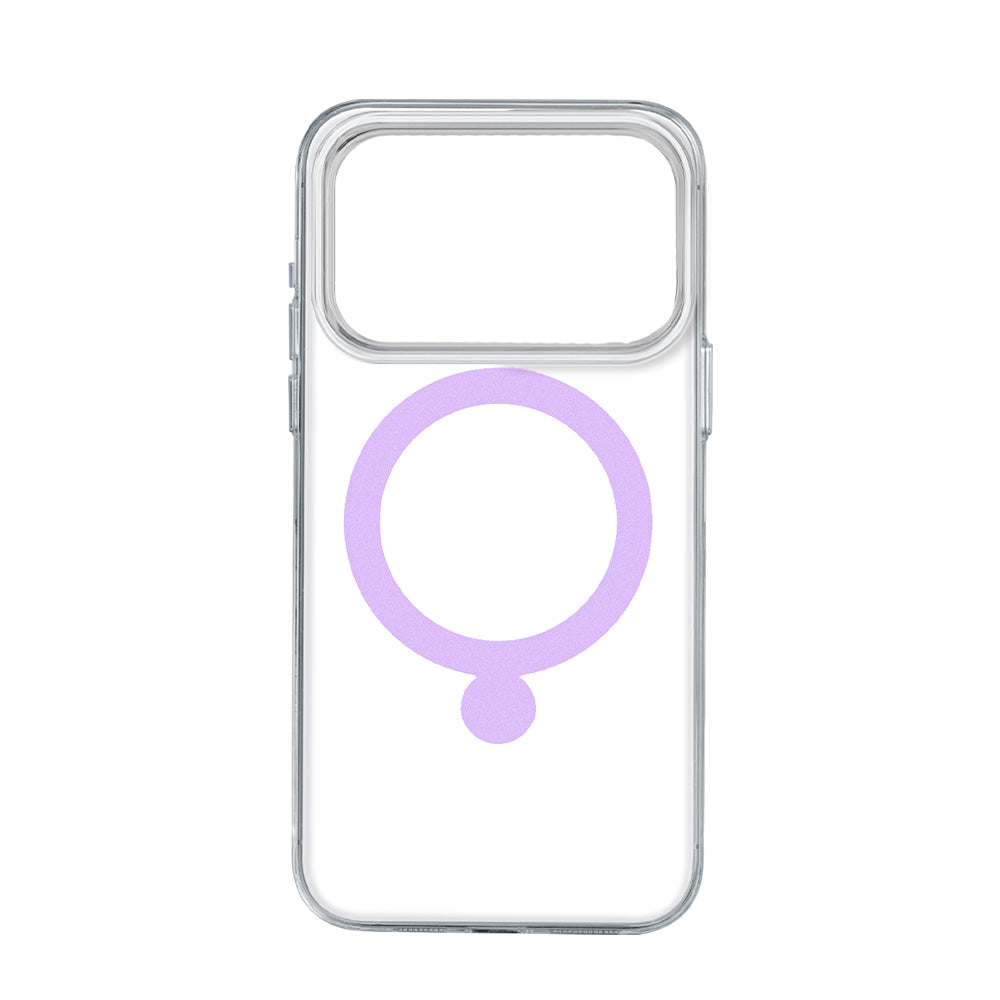 PYNANA iPhone 17 Pro Max Dancing Circle Magsafe-水晶磁圈支架保護殼(紫)