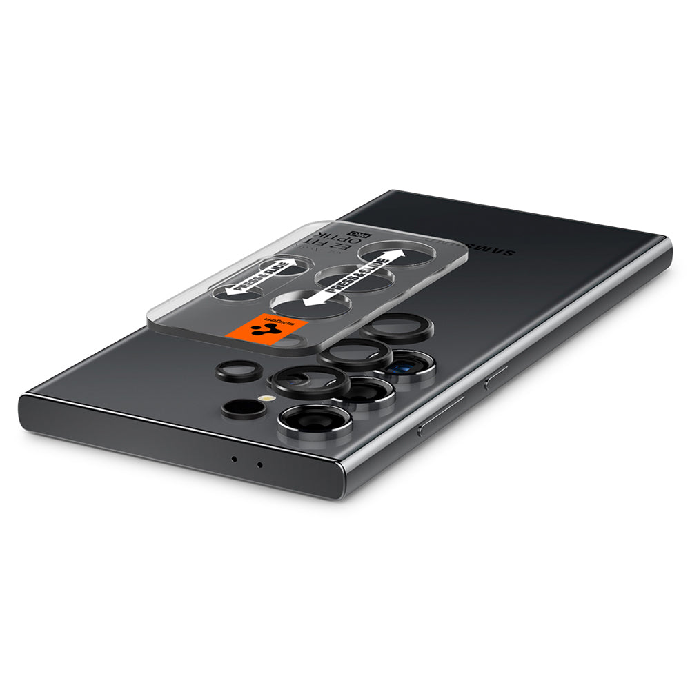 Spigen Galaxy S24 Ultra (6.8吋) Glas.tR EZ Fit Optik Pro 鏡頭保護貼(含快貼板:2入)黑