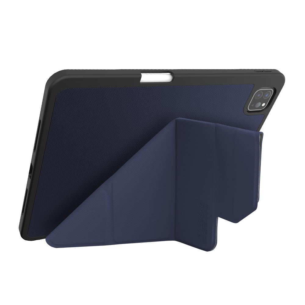 JTLEGEND iPad Pro 11'' Ness Pro 相機快取多角度折疊防潑水布紋保護殼 (筆槽款)