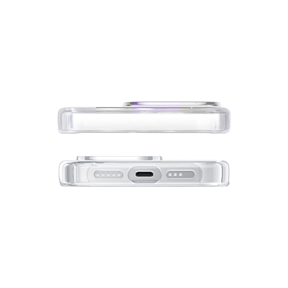 PYNANA iPhone 16 Pro Max Dancing Streamer Magsafe-貝殼磁圈保護殼(白)