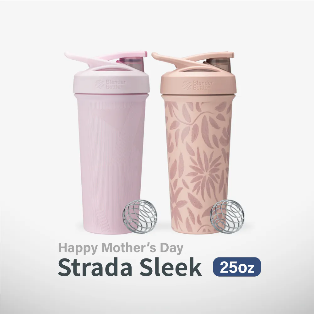 美國 Blender Bottle Strada Sleek 25oz 不鏽鋼保溫保冰杯 |  花語限定系 粉紅薔薇