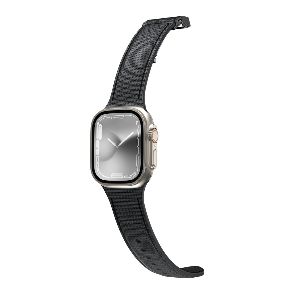 AMAZINGTHING Apple Watch Series (49/45/44/42mm) Titan Swift -皮革紋矽膠錶帶