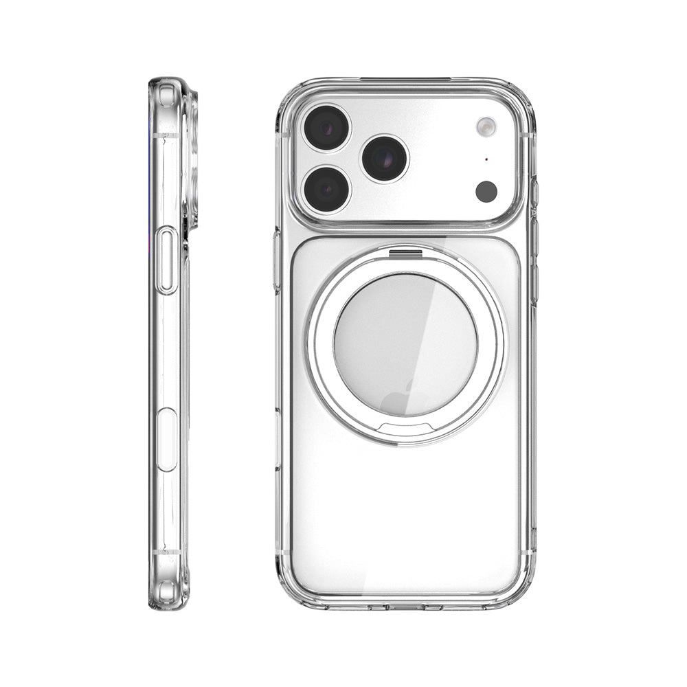 JTLEGEND iPhone 18 Ultra Defence磁吸旋轉支架殼 - 透明