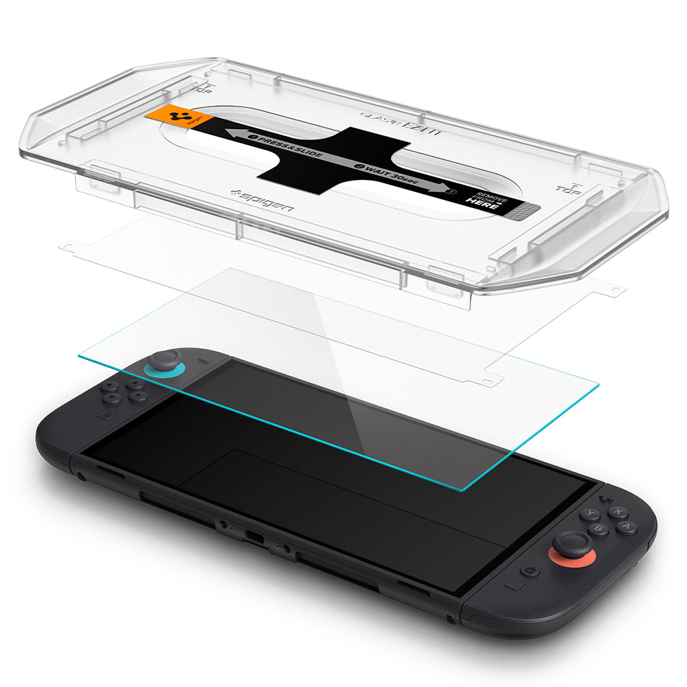 Spigen Nintendo Switch 2 Glas.tR EZ Fit (2P)-玻璃保護貼(含快貼板)