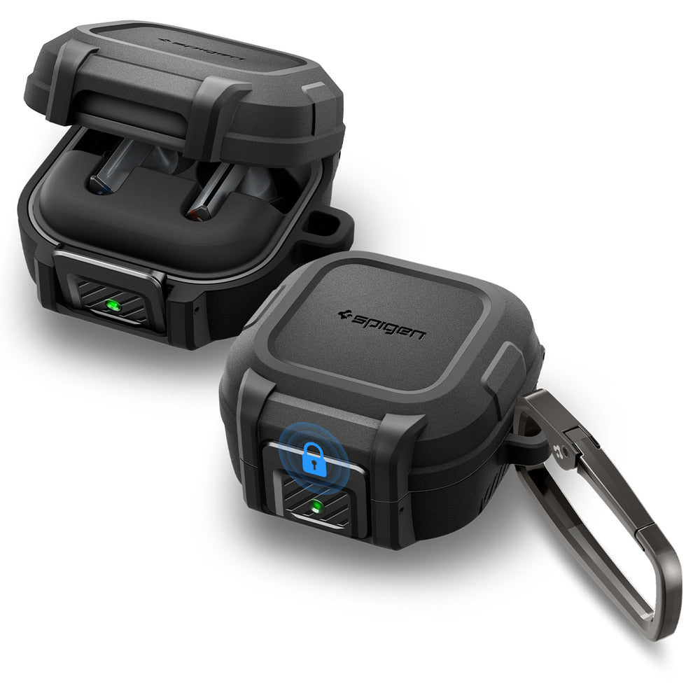 Spigen Galaxy Buds4/4 Pro Case Lock Fit Matte Black-防摔保護殼(黑)