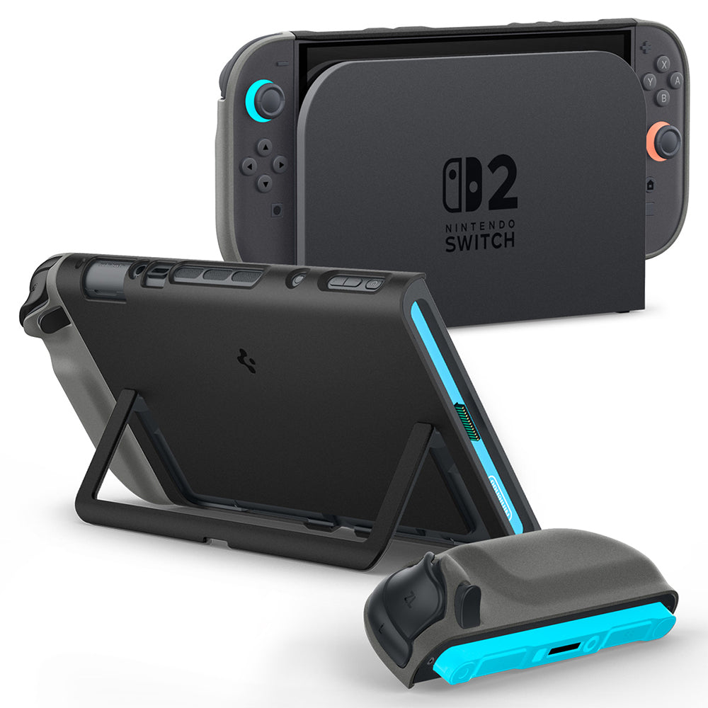 Spigen Nintendo Switch 2 Nano Pop-便攜支架保護殼(芝麻黑)