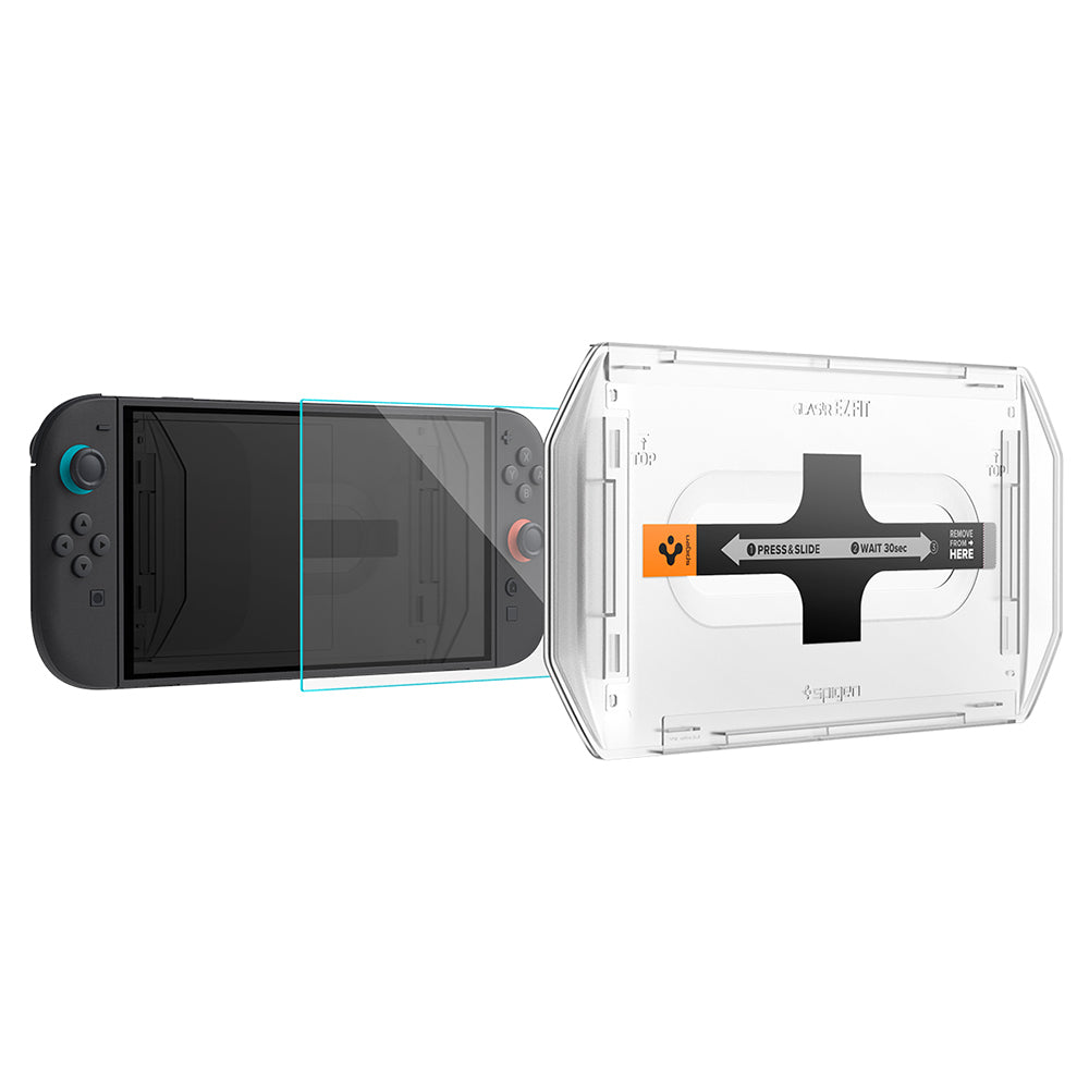 Spigen Nintendo Switch 2 Glas.tR EZ Fit (2P)-玻璃保護貼(含快貼板)