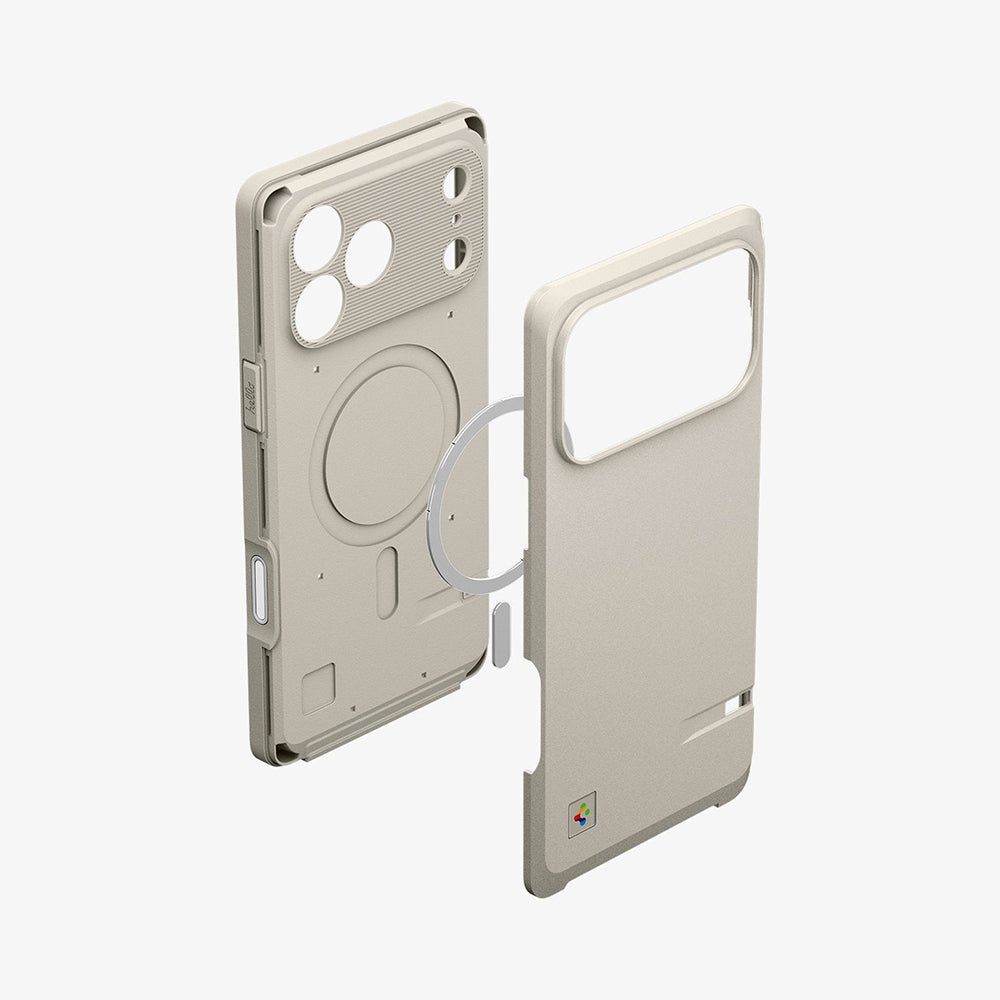 Spigen iPhone 17 Pro Max Classic LS MagFit Stone-磁吸復古防摔保護殼(經典米色)