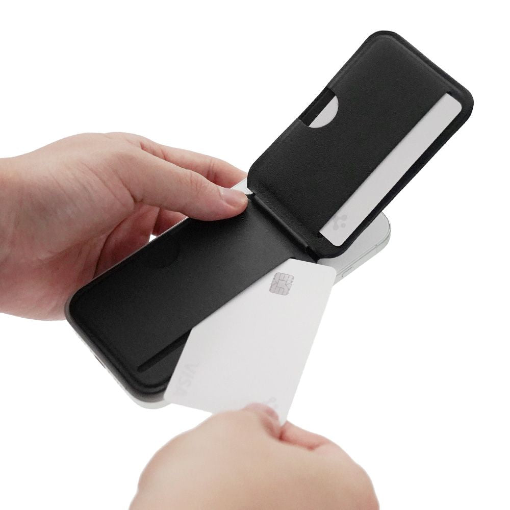 Spigen iPhone Slim Fold 磁吸支架卡包(黑)