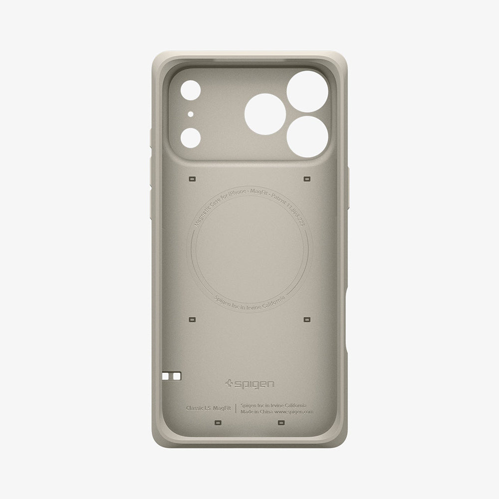 Spigen iPhone 17 Pro Max Classic LS MagFit Stone-磁吸復古防摔保護殼(經典米色)