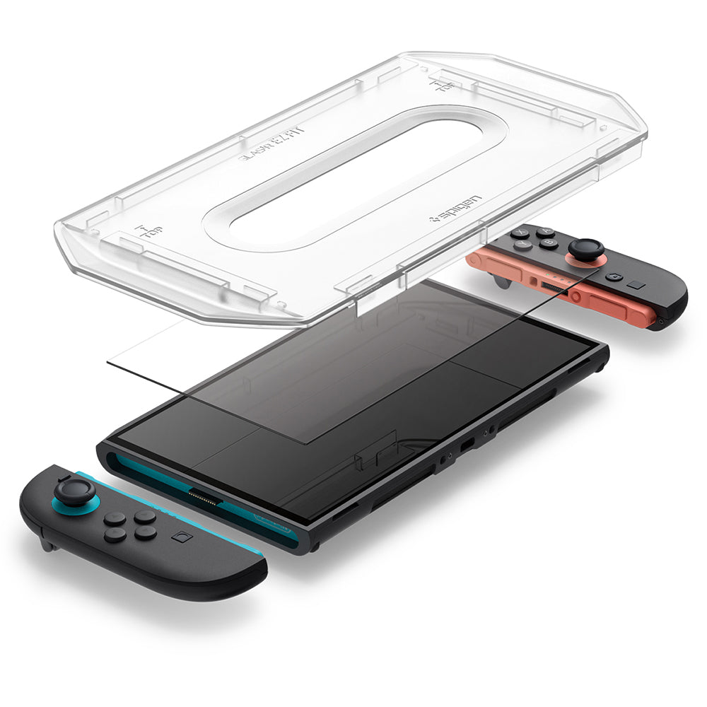 Spigen Nintendo Switch 2 Glas.tR EZ Fit (2P)-玻璃保護貼(含快貼板)