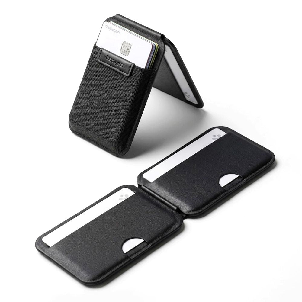 Spigen iPhone Slim Fold 磁吸支架卡包(黑)