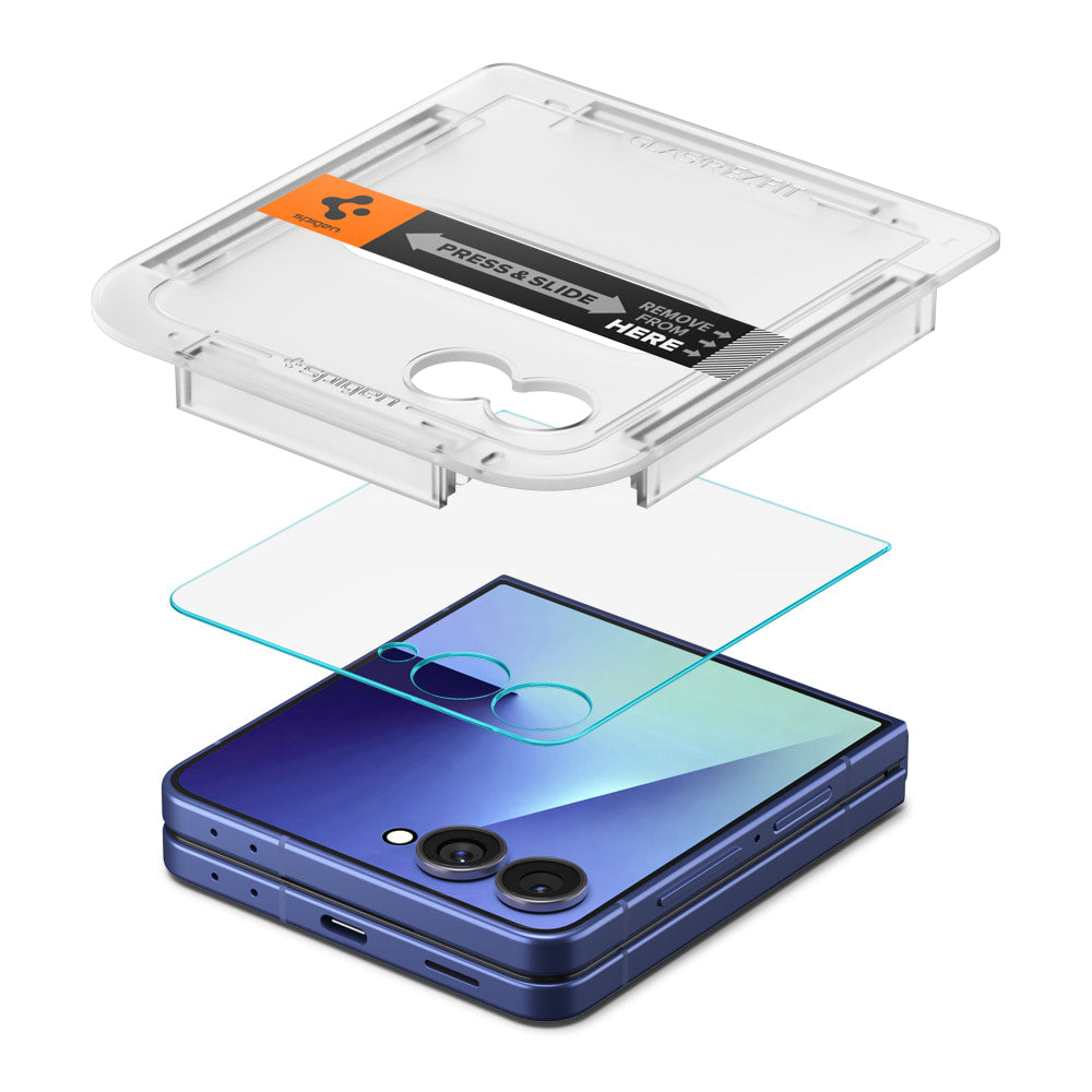 Spigen Galaxy Z Flip 8 / Flip 7 Glas.tR EZ Fit HD (2P)-玻璃保護貼(含快貼板)