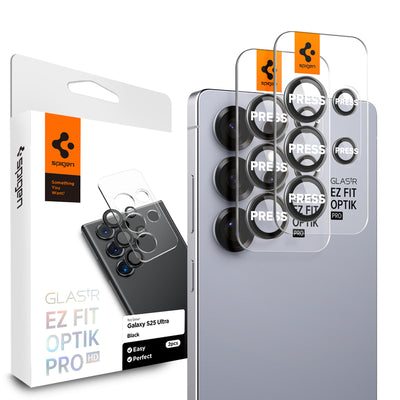 Spigen Galaxy S25 Ultra / PLUS Glas.tR EZ Fit Optik Pro HD-鏡頭保護貼(黑)
