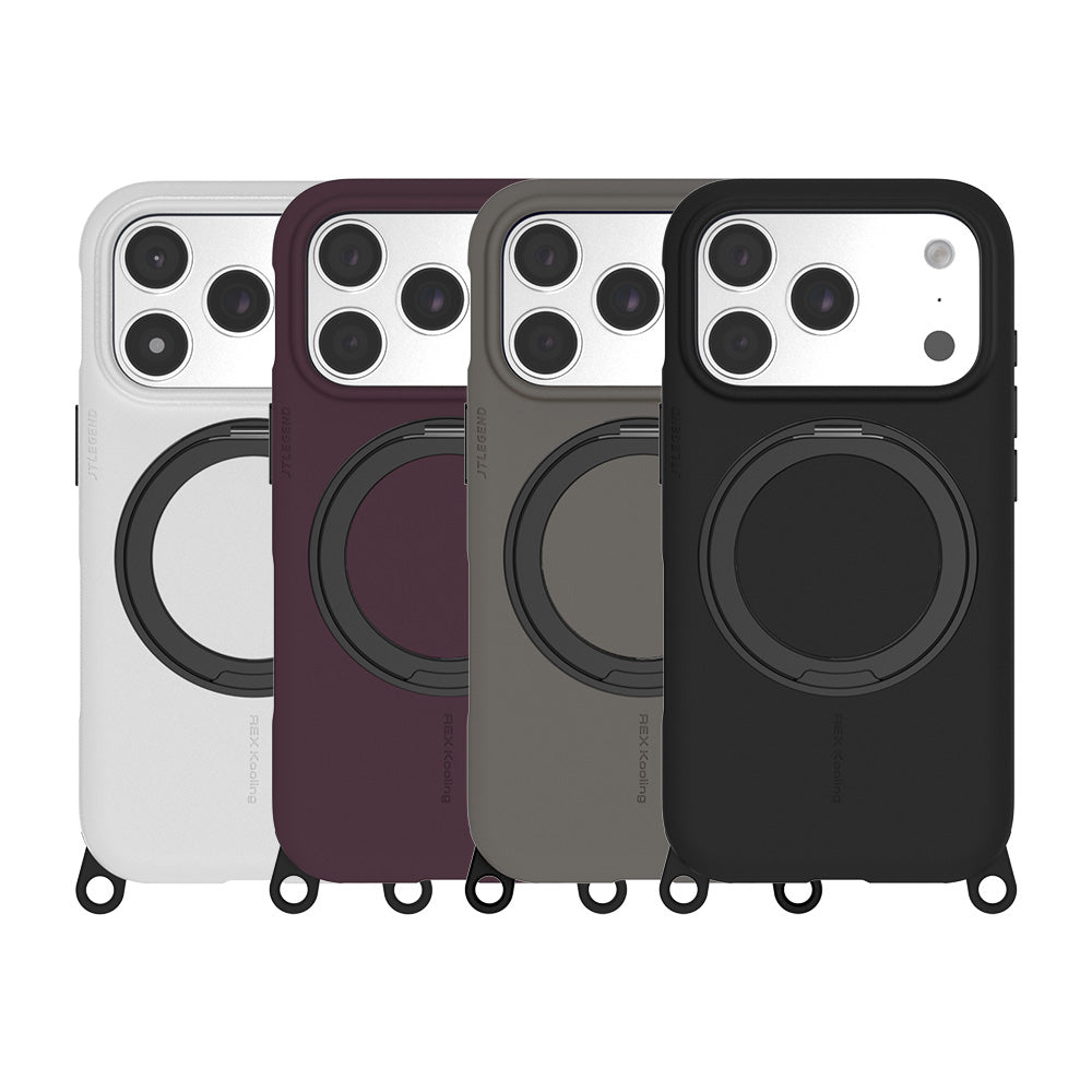 JTLEGEND iPhone 18 Rex Kooling Mag Stand終極散熱防摔磁吸支架殼（含可拆掛繩環）