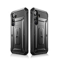SUPCASE Galaxy S25 Ultra / S25 Plus / S25-抗震防摔支架保護殼(黑: 含螢幕防護膜、夾扣套)