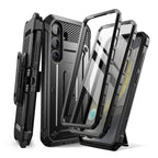 SUPCASE Galaxy S25 Ultra / S25 Plus / S25-抗震防摔支架保護殼(黑: 含螢幕防護膜、夾扣套)