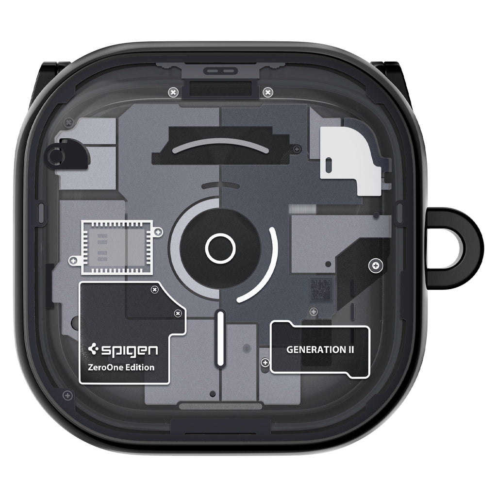 Spigen Galaxy Buds4/4 Pro Case Ultra Hybrid Zero One Black-防摔保護殼(透視結構)