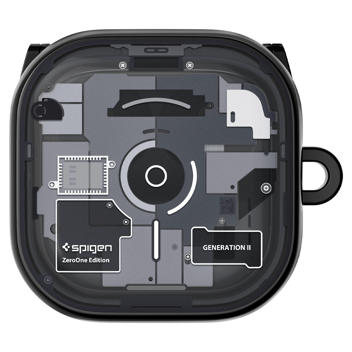 Spigen Galaxy Buds4/4 Pro Case Ultra Hybrid Zero One Black-防摔保護殼(透視結構)