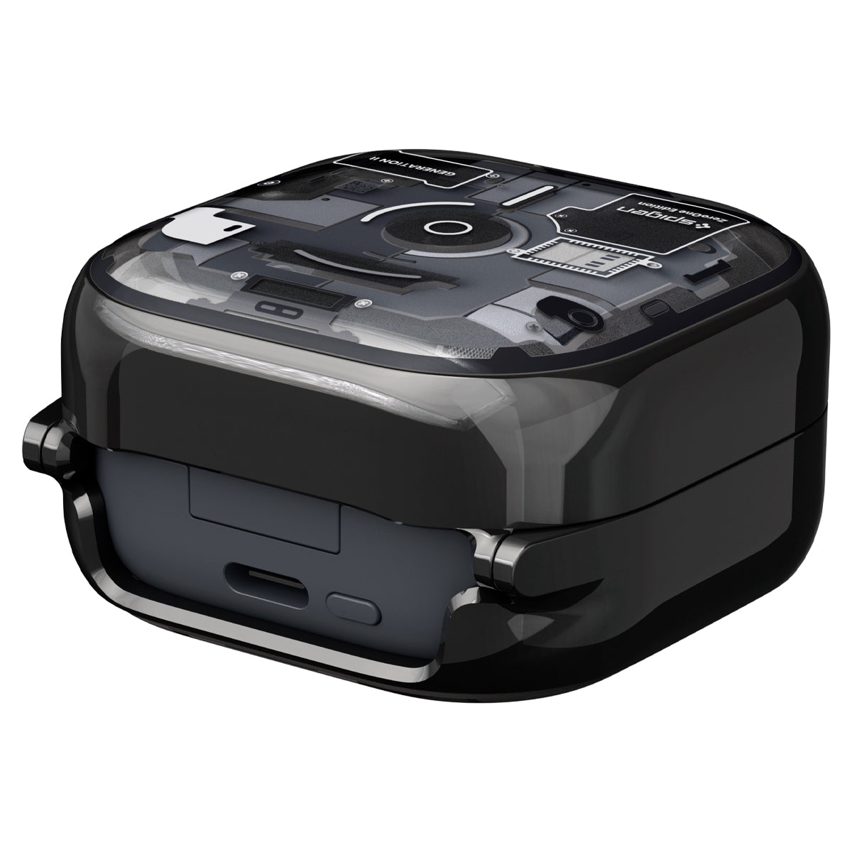 Spigen Galaxy Buds4/4 Pro Case Ultra Hybrid Zero One Black-防摔保護殼(透視結構)