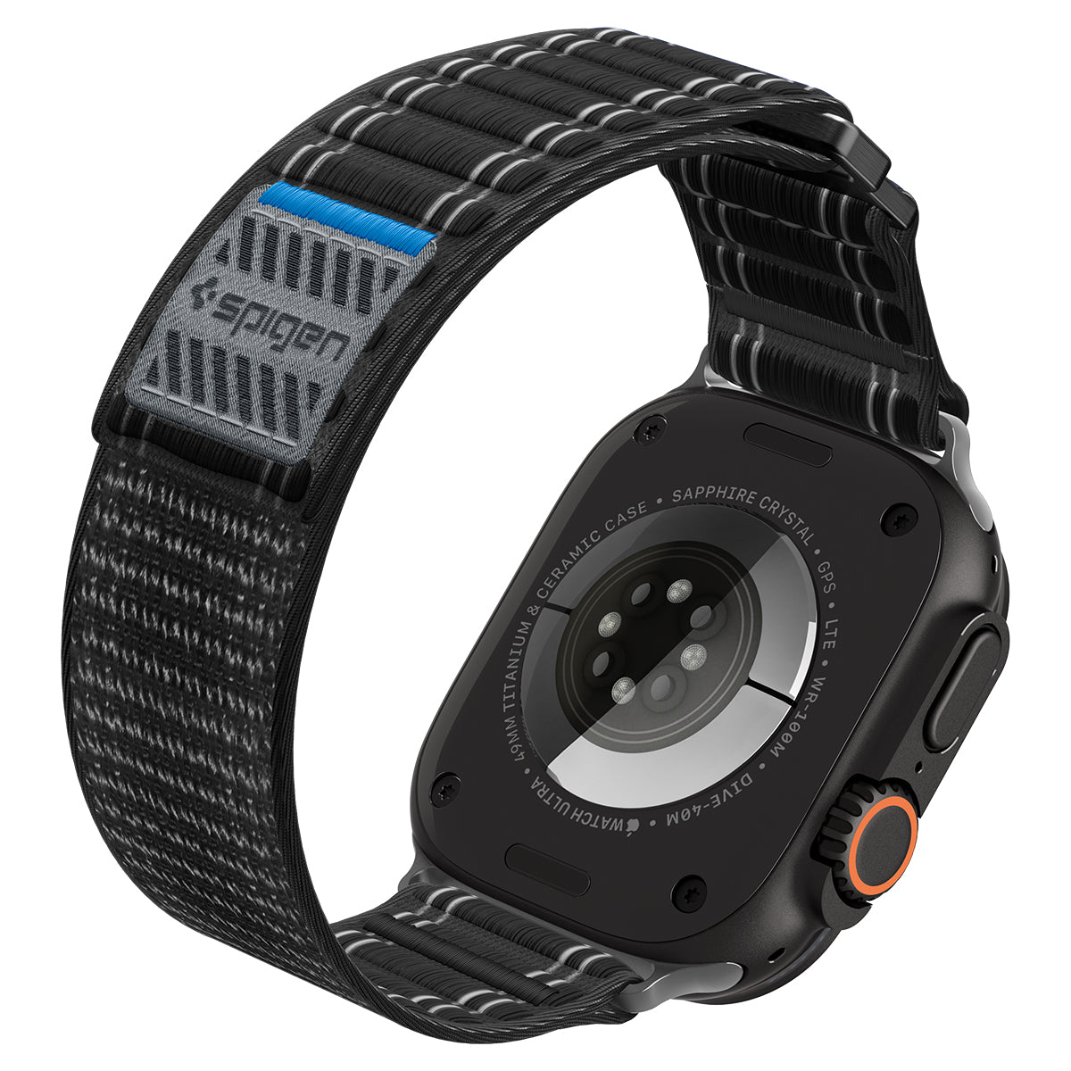 Spigen Apple Watch Ultra 3/2/1 (49mm) / 11/10 (46mm) / 9/8/7 (45mm) / SE (3nd/2nd/1st Gen)/6/5/4 (44mm) Band WBF0 -編織錶帶(黑)