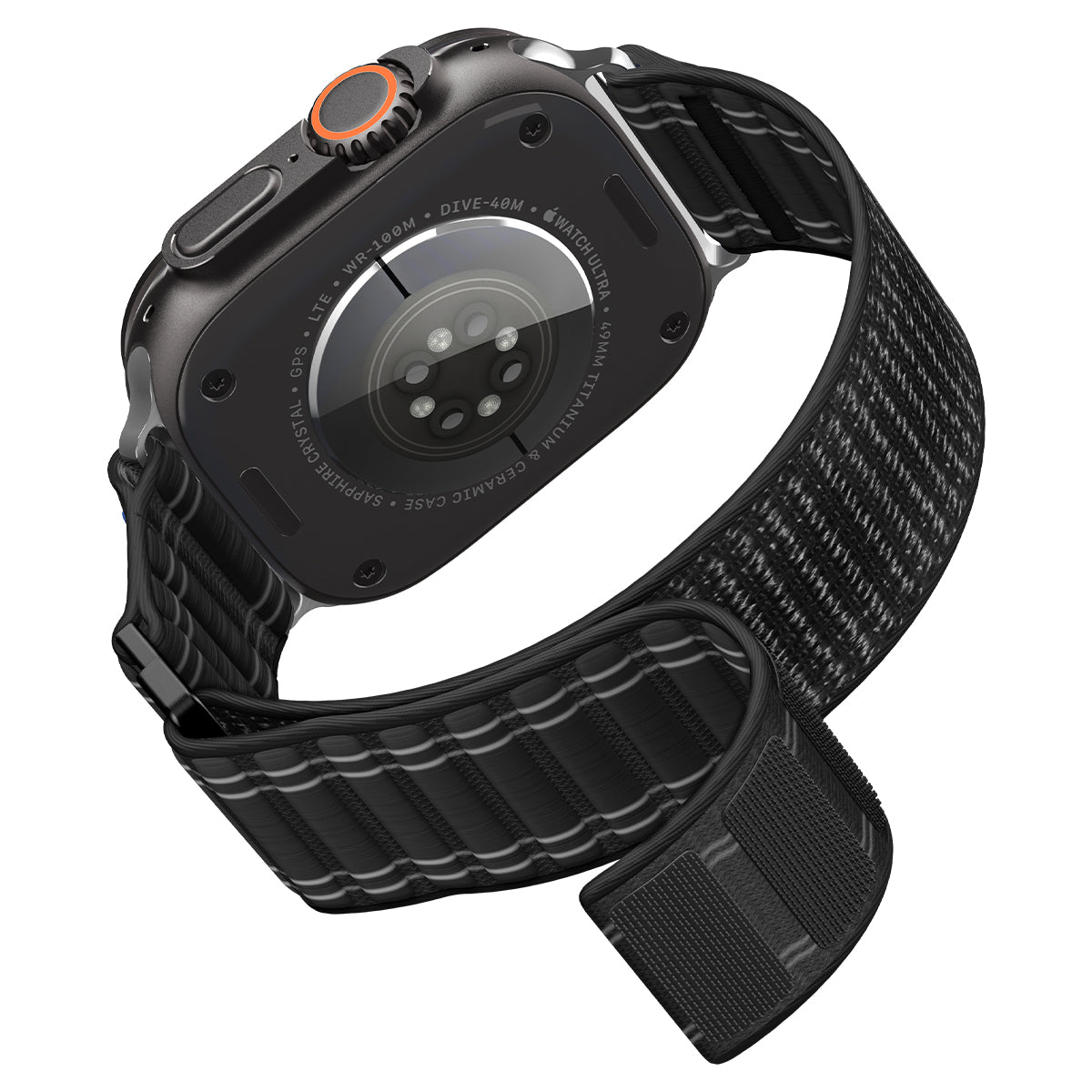 Spigen Apple Watch Ultra 3/2/1 (49mm) / 11/10 (46mm) / 9/8/7 (45mm) / SE (3nd/2nd/1st Gen)/6/5/4 (44mm) Band WBF0 -編織錶帶(黑)