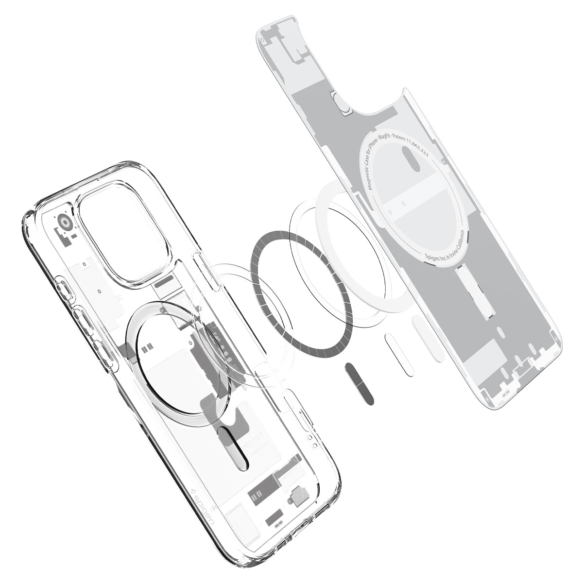 Spigen iPhone 16 Pro Max (6.9吋) Ultra Hybrid MagFit Zero One-磁吸防摔保護殼(透白/透黑)