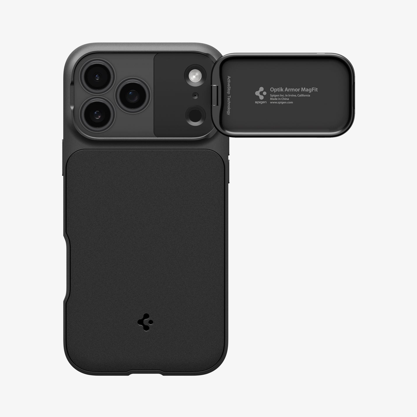 Spigen iPhone 17 Pro Max  Optik Armor MagFit-磁吸軍規防摔保護殼(黑)