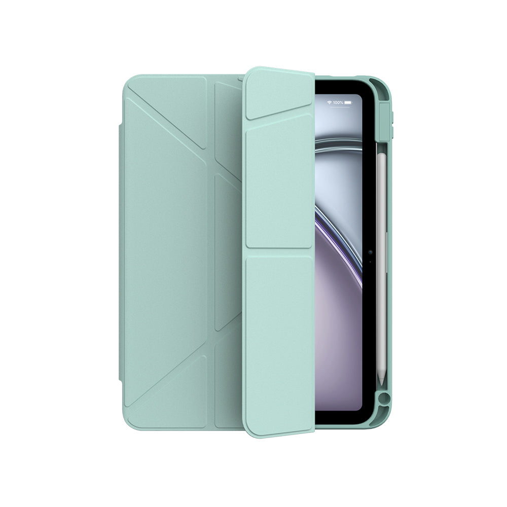 JTLEGEND iPad Air 11"/10.9" 2020~2026 LUMI相機快取多角度折疊防潑水布紋保護殼（筆槽款）