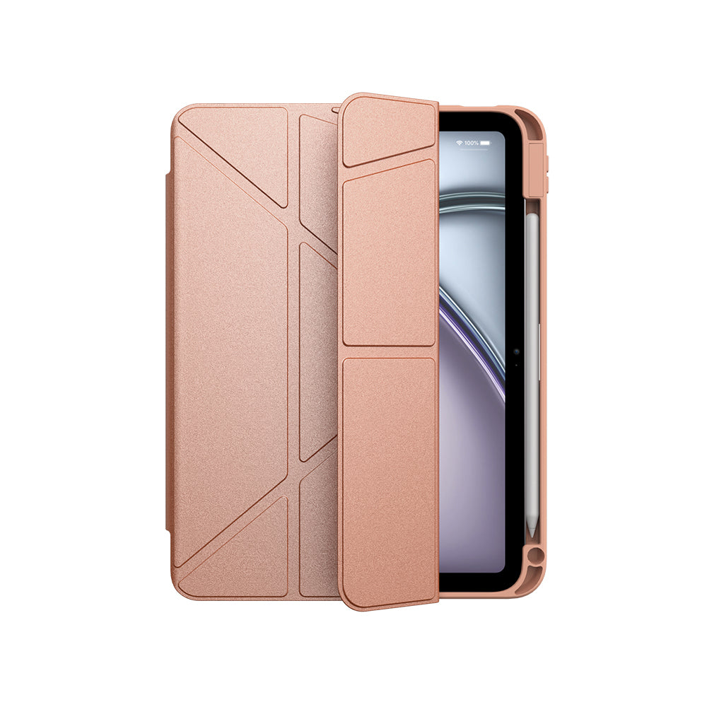 JTLEGEND iPad Air 11"/10.9" 2020~2026 LUMI相機快取多角度折疊防潑水布紋保護殼（筆槽款）