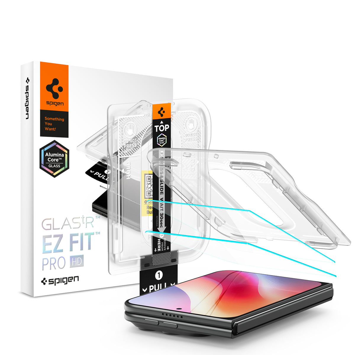 Spigen iPhone Duo Glas.tR EZ Fit Pro HD (2P)-高清保護貼(含快貼板)
