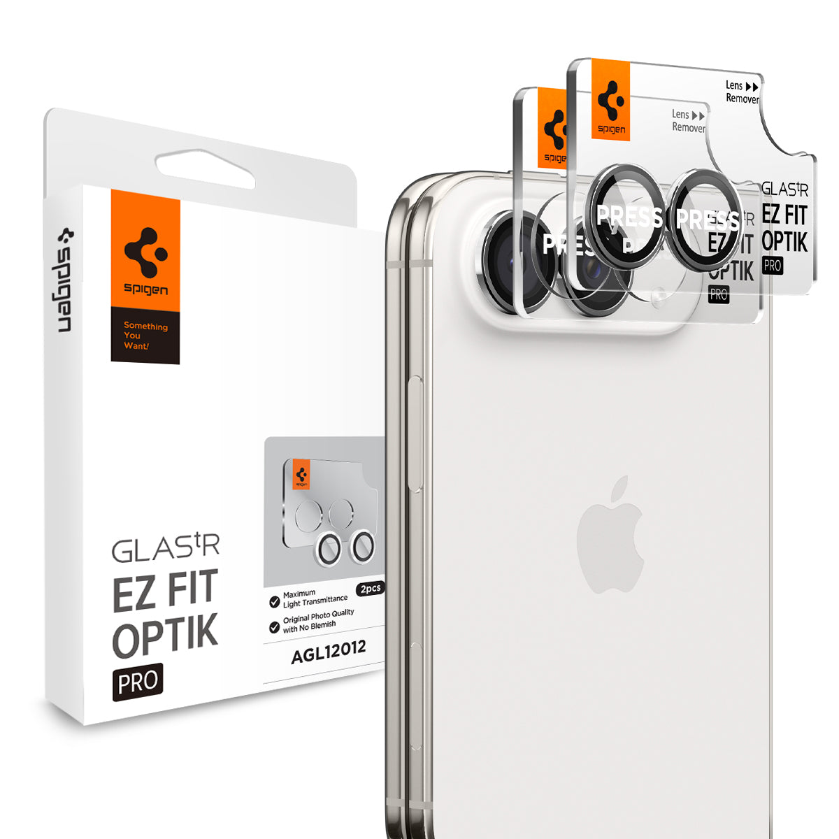Spigen iPhone Duo Glas.tR EZ Fit Optik Pro (2P)-圓形鏡頭保護貼(含快貼板)