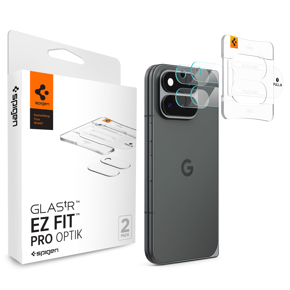 Spigen Google Pixel 11 Pro Fold Glas.tR EZ Fit Pro Optik (2P)-鏡頭保護貼(含快貼板)